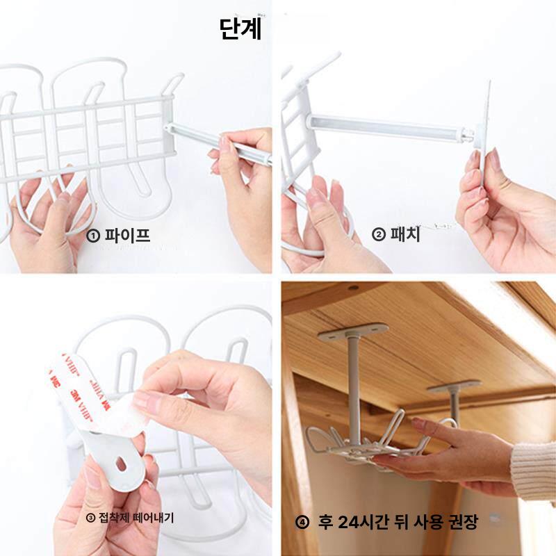 책상 아래 코드 랙 보관 사무실 브래킷 케이블 파워 작업장 듀티 플랫 금속 홀더 프로텍터 - 상세 이미지 5