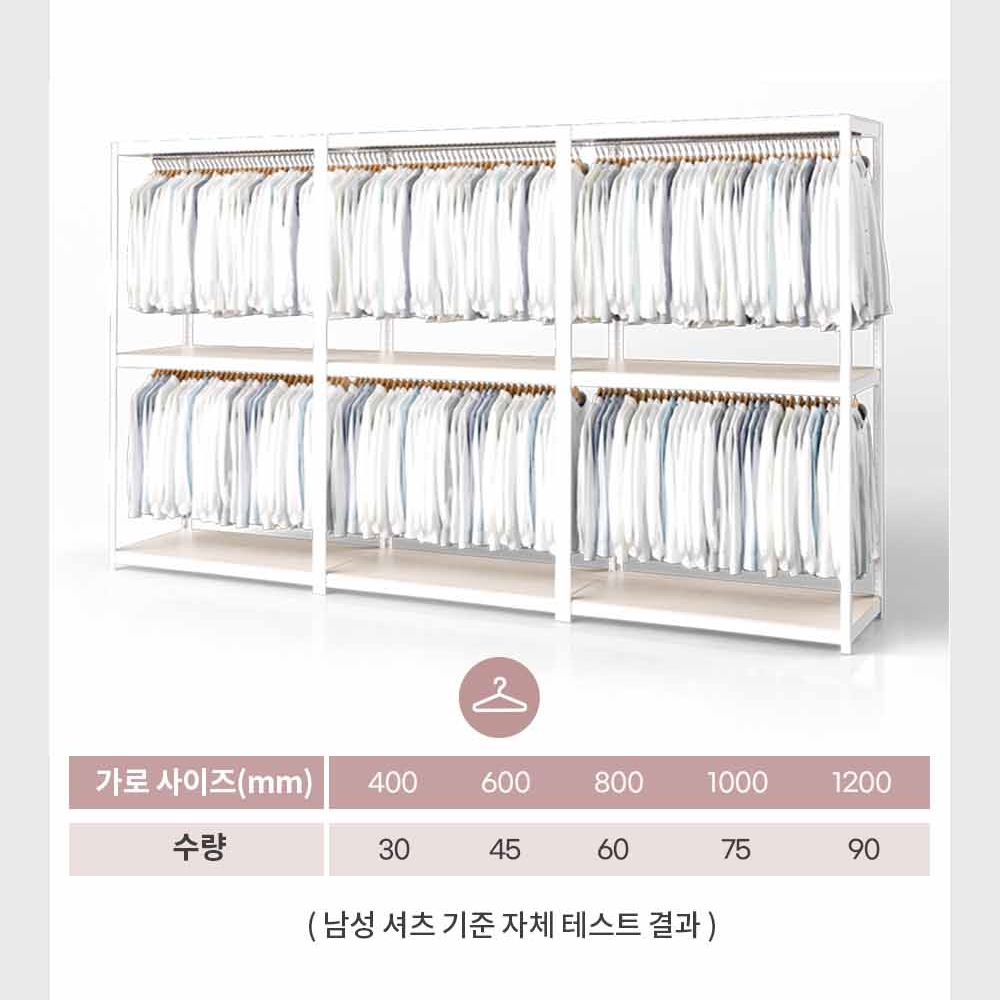1인 옷장 높이 1350 mm 3단 싱글 옷장 400 600 화장대 행거 원목 장 가로 x 깊이 폭 40 60 135 cm 짜투리 공간 할머니 집 사무실 간단 조립 시스템장 시공 이미지 7