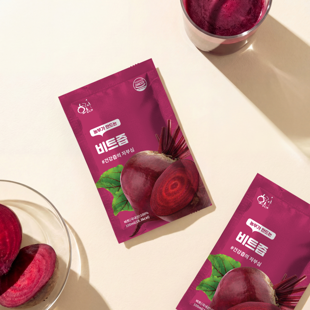 물없이 통째로 갈아만든 착즙 비트즙 100ml 30포 진액 엑기스 이미지 7