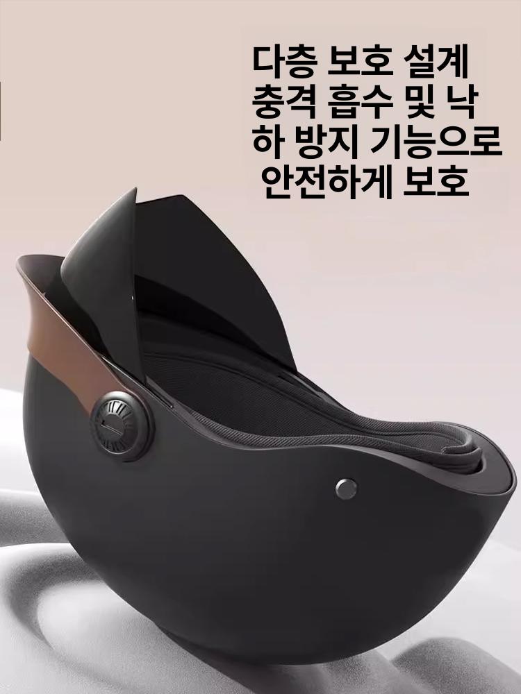 여름용 인증 반모터사이클 헬멧 남녀공용 경량 통풍 자전거헬멧 킥보드헬멧 - 상세 이미지 3