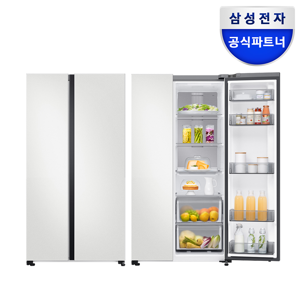 삼성 비스포크 냉장고 RS70F84N2Y 양문형 852L 메탈쿨링 2도어 코타화이트 AI 제품 이미지