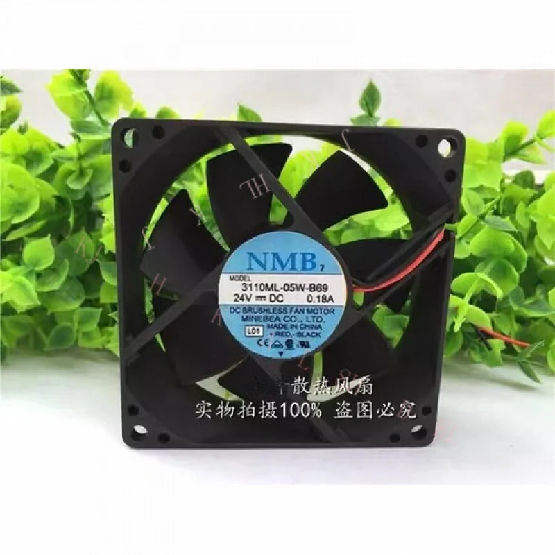 N FOR NMB 3110ML-05W-B69 DC24V 0.18A 80x80x25MM 2선 인버터 냉각팬