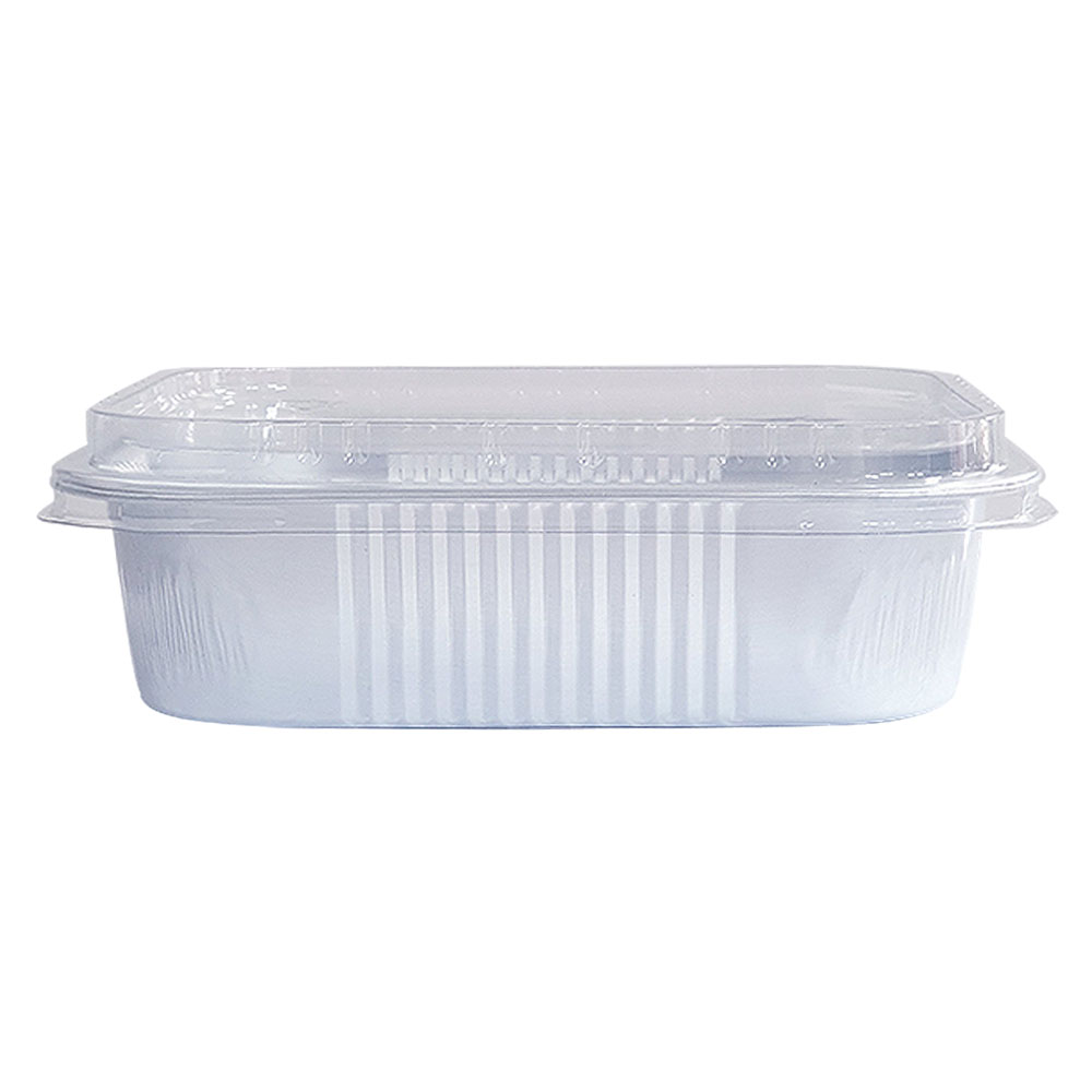 삼아 알루미늄 사각용기 730ml 실버 용기뚜껑세트 10개 - 상세 이미지 3