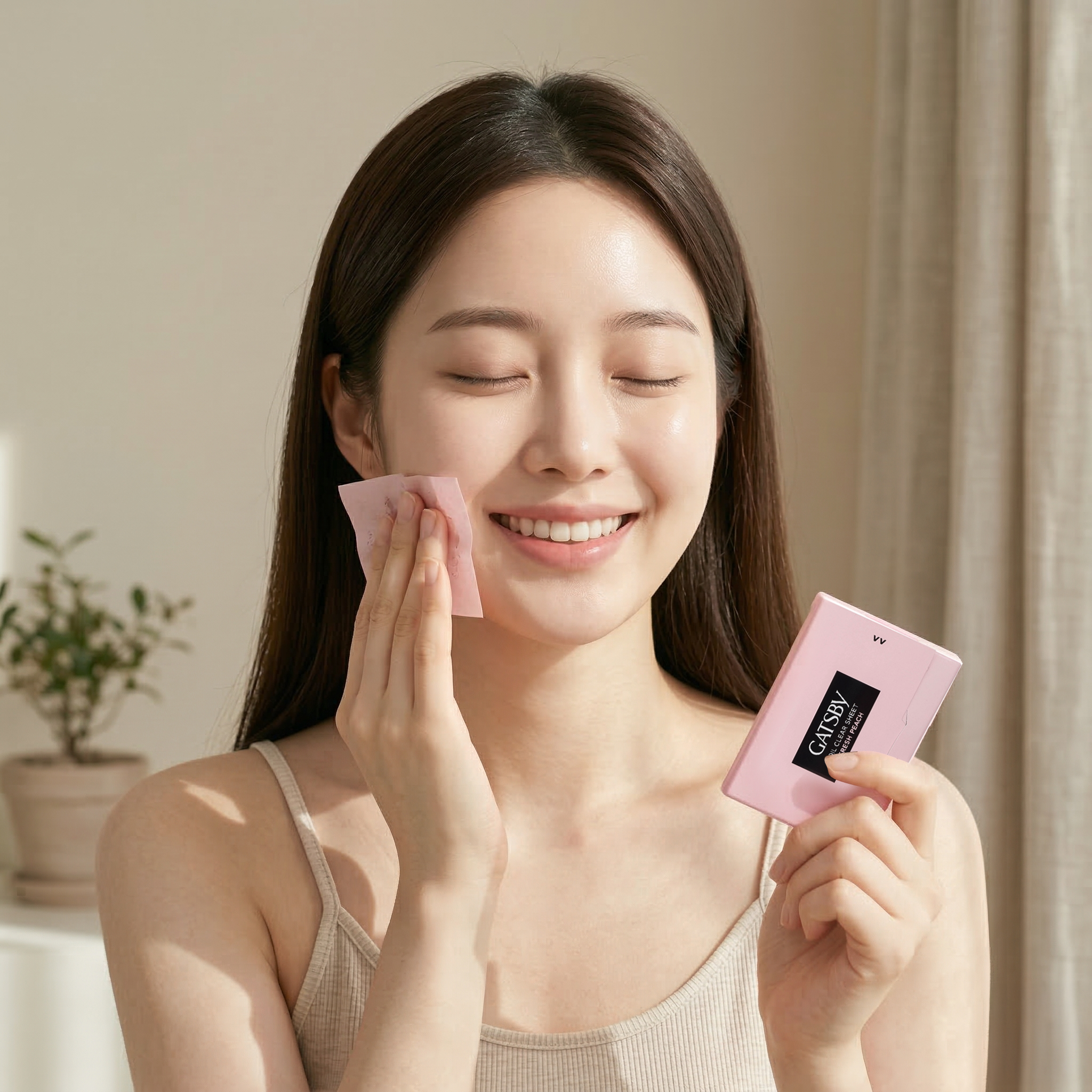 [3+3] 갸스비 기름종이 필름 타입 복숭아향 피치 40매 이미지 3