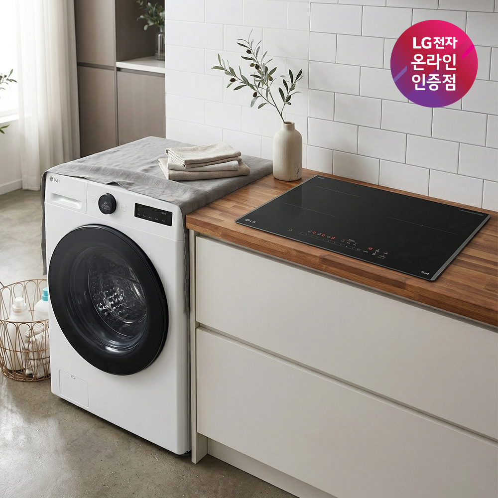 LG 트롬 오브제컬렉션 워시콤보 + LG 디오스 인덕션 세트 (FH25WA + BEI3ASB2OE)