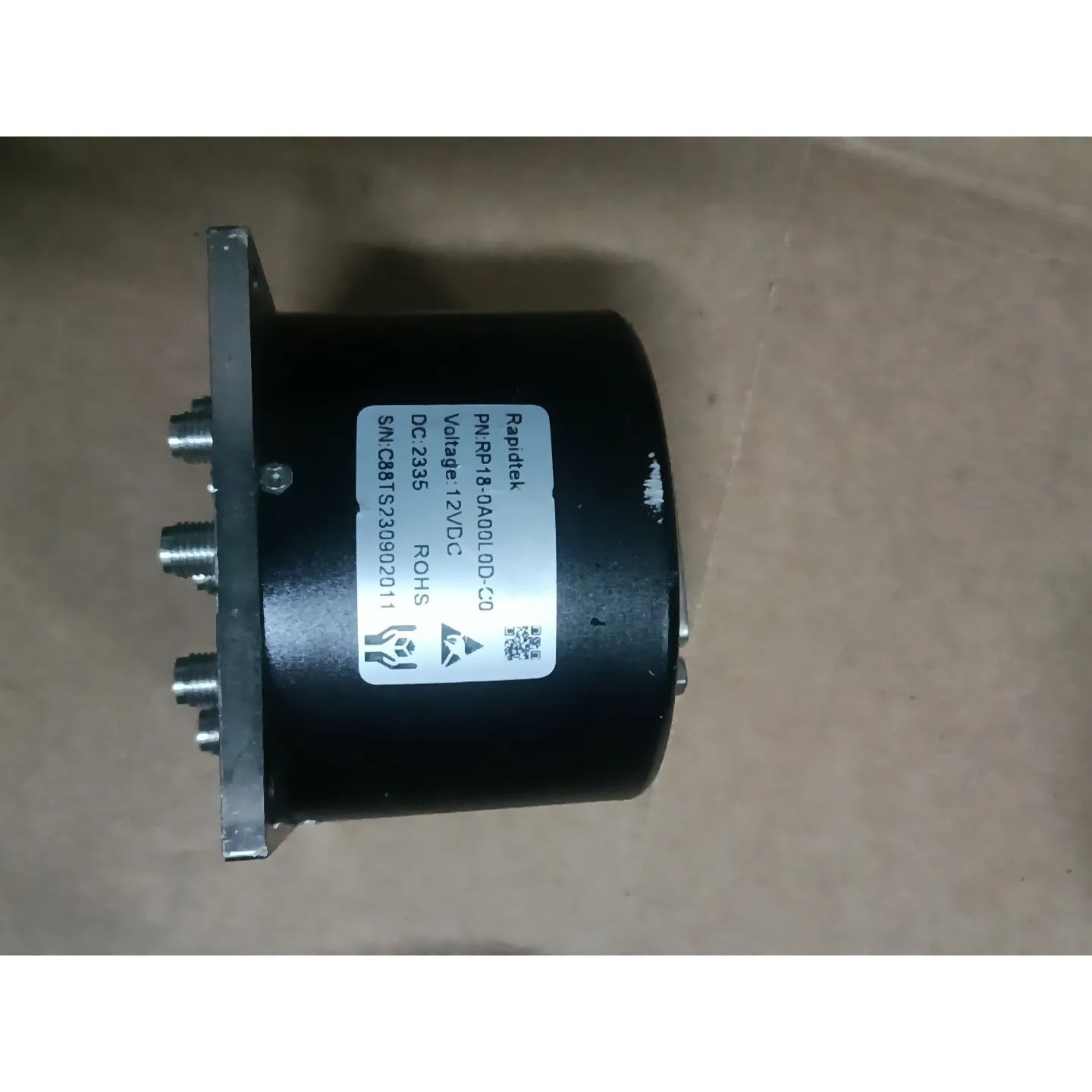 RF 동축 스위치 Rapidtek RP18-OAOOLOD-CO 12VDC SP8T 18GHZ