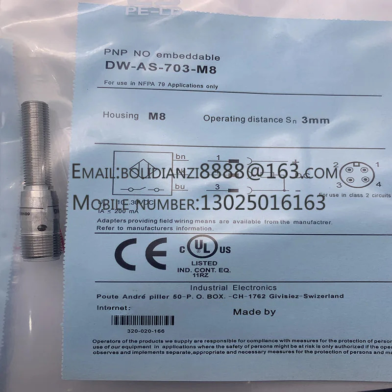 DW-AS-701-M8 DW-AS-702-M8 DW-AS-703-M8 DW-AS-704-M8 DW-AS-501-P12-621 DW-AS-703-M12-697 오리지널 센서