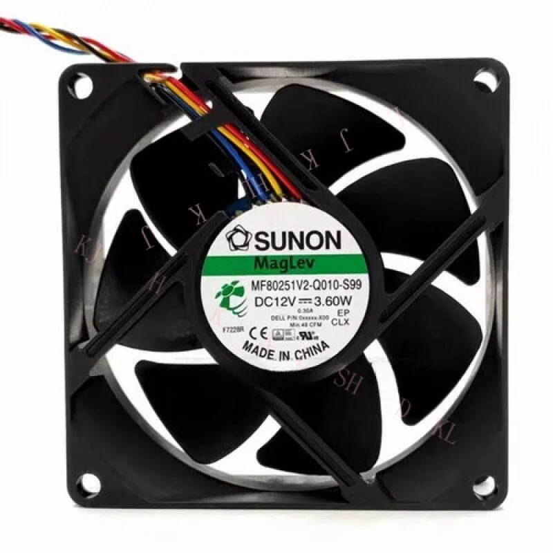 N FOR SUNON MF80251V2-Q010-S99 8025 DC12V 3.60W 4선 PWM 저소음 냉각팬