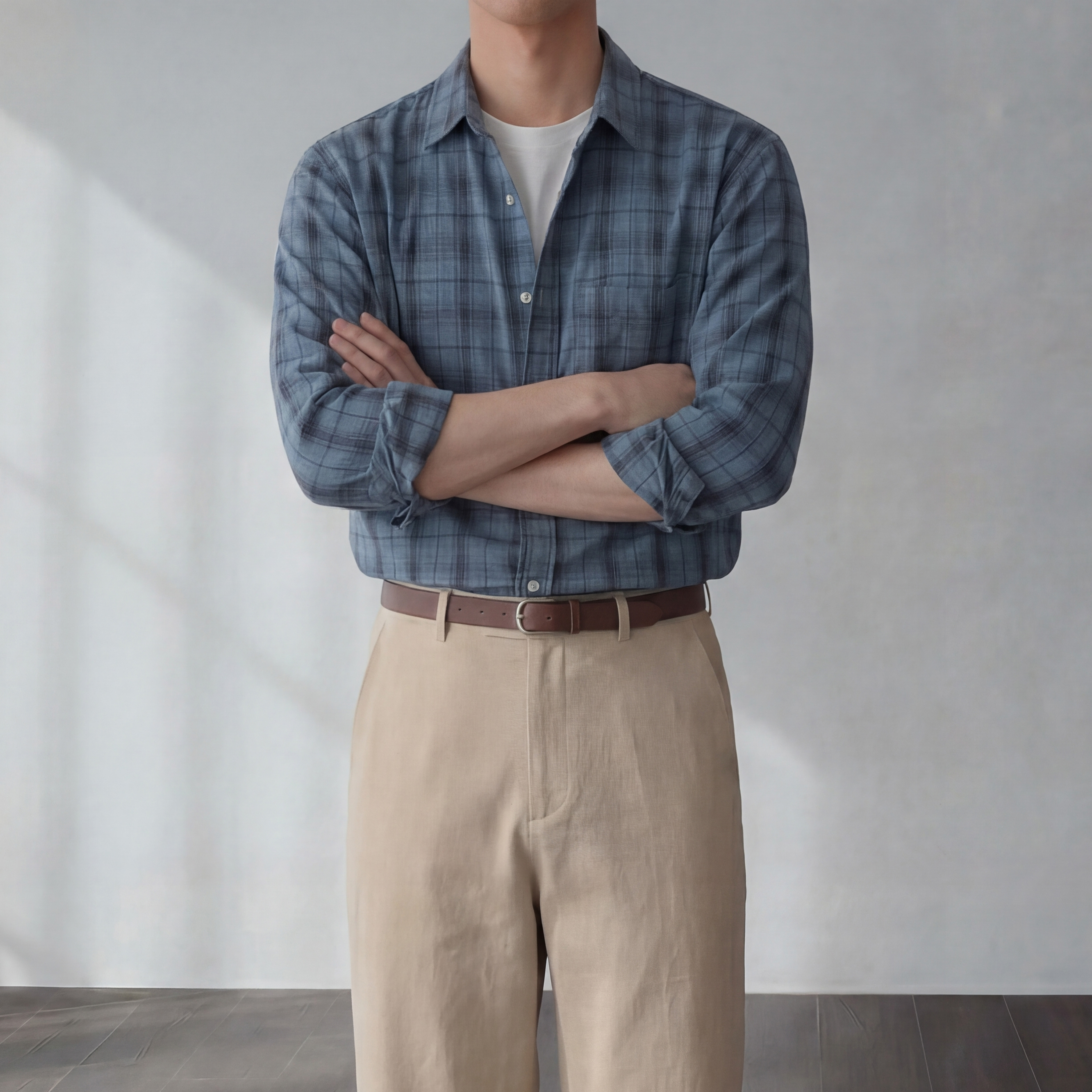 체크남방 남자체크셔츠 남자시어서커셔츠 이미지 8