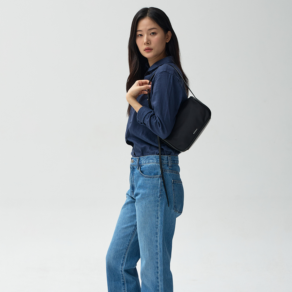 몽삭 클로이 Nylon 숄더백 미디움 블랙 AP15-2515-BN 이미지 8