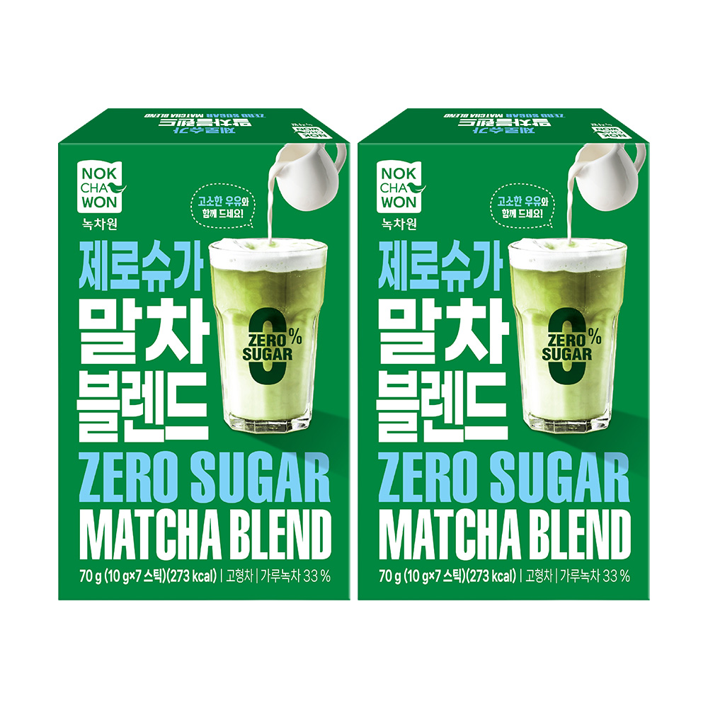 [1+1] 녹차원 제로 슈가 말차 블랜드 7스틱 이미지