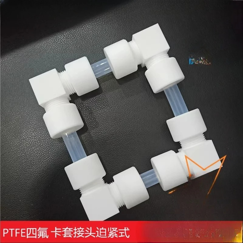 1 pcPTFE 커넥터 직선형 슬리브 PTFE PFA 튜브 E 양방향 튜빙