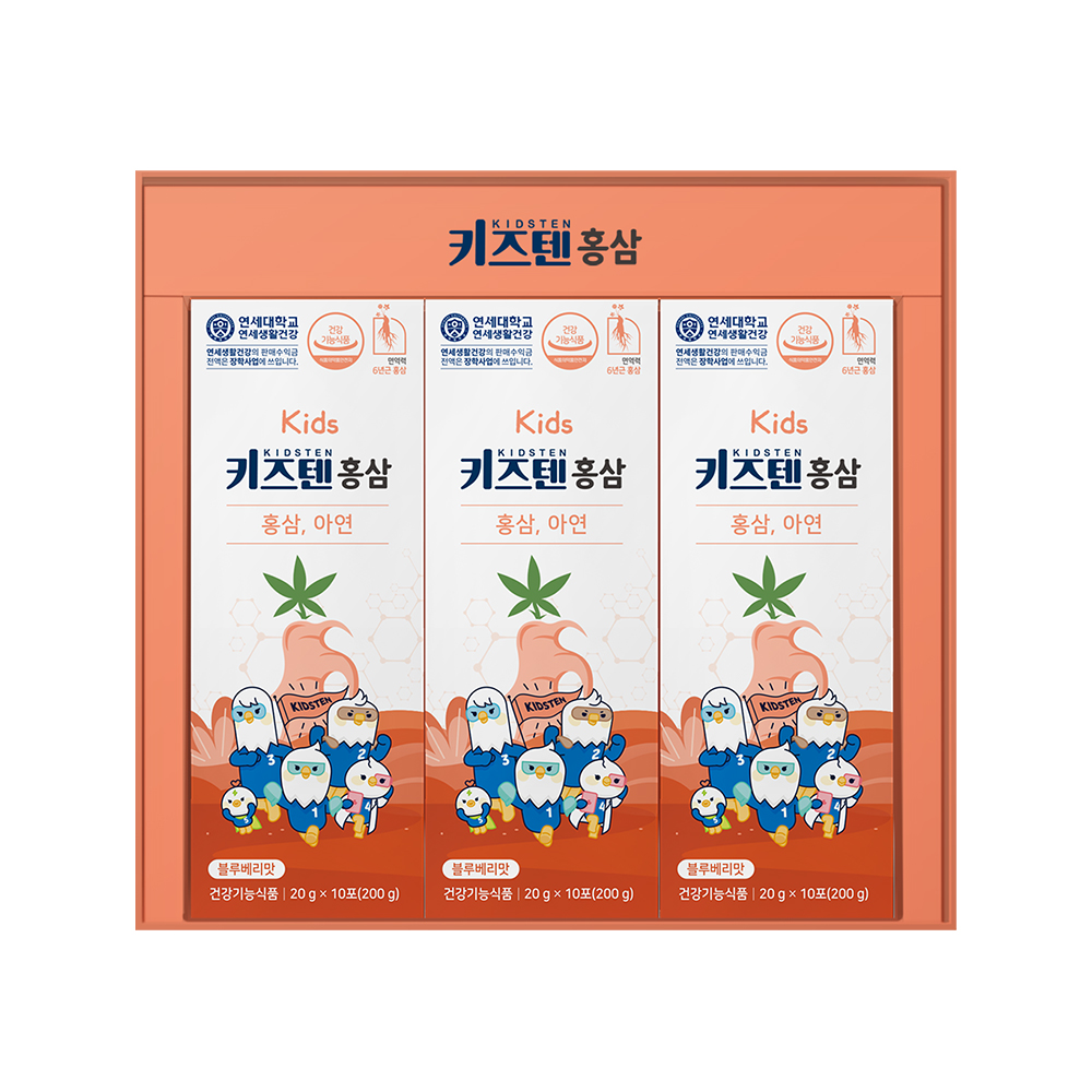 연세 키즈텐 어린이 홍삼 초등학생 유아 6년근 젤리 스틱 면역력 20g 30포, 1개 이미지 3