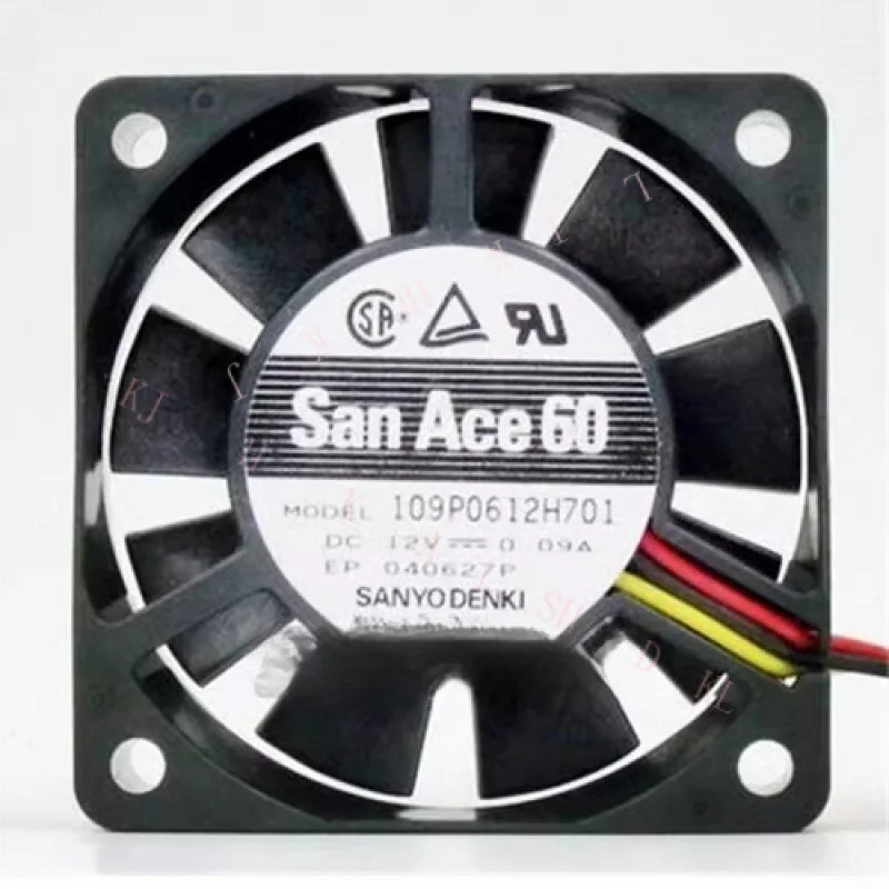 N FOR Sanyo 109P0612H701 6015 DC12V 0.09A 6CM 3선 무소음 볼 쿨링 팬