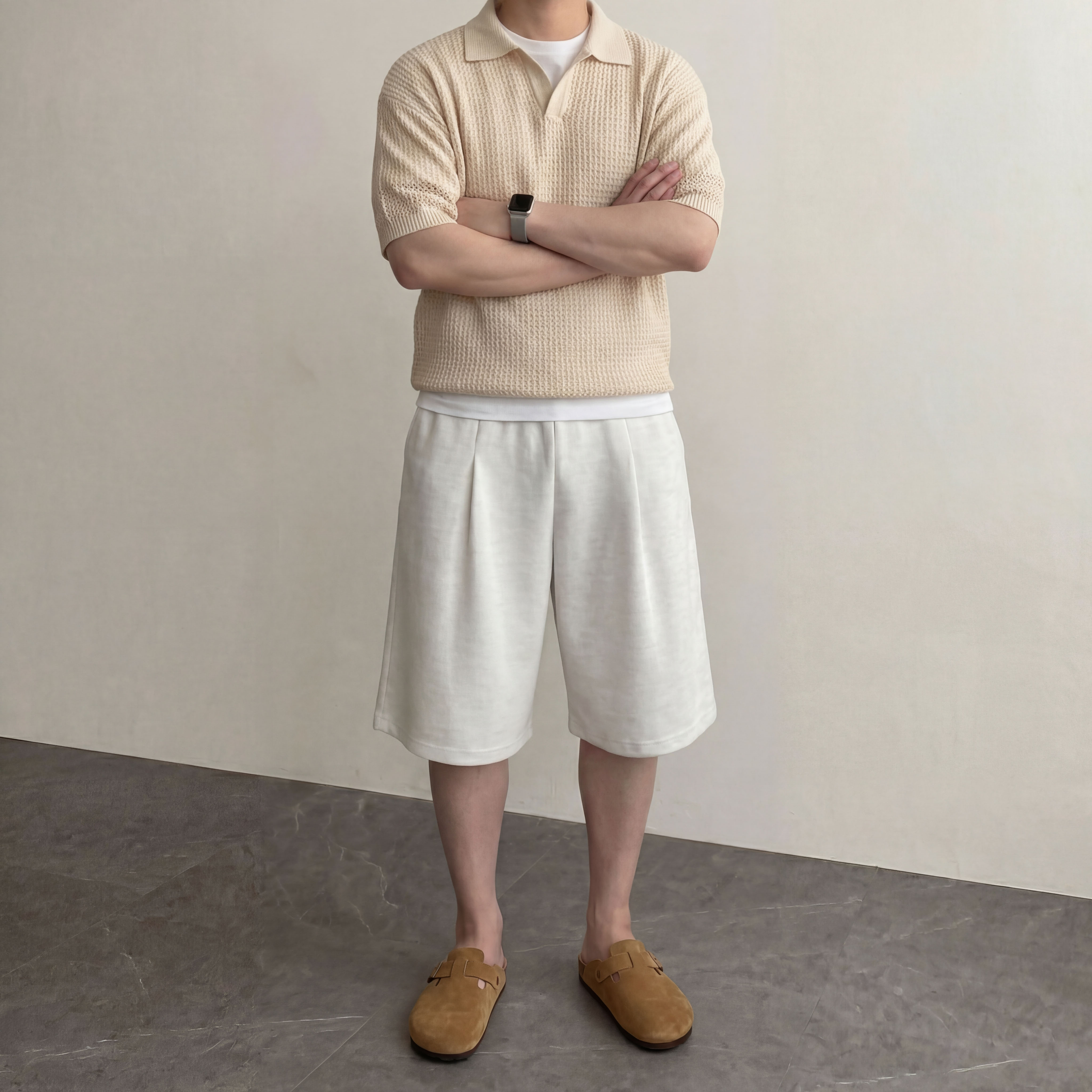 1+1 남자버뮤다팬츠 7부반바지 회색반바지 이미지 7