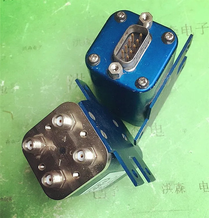 RADIALL SMA 더블 스로우 RF 동축 스위치 DPDT RAMS호환es 래칭 R577432005 12V 0-18GHz