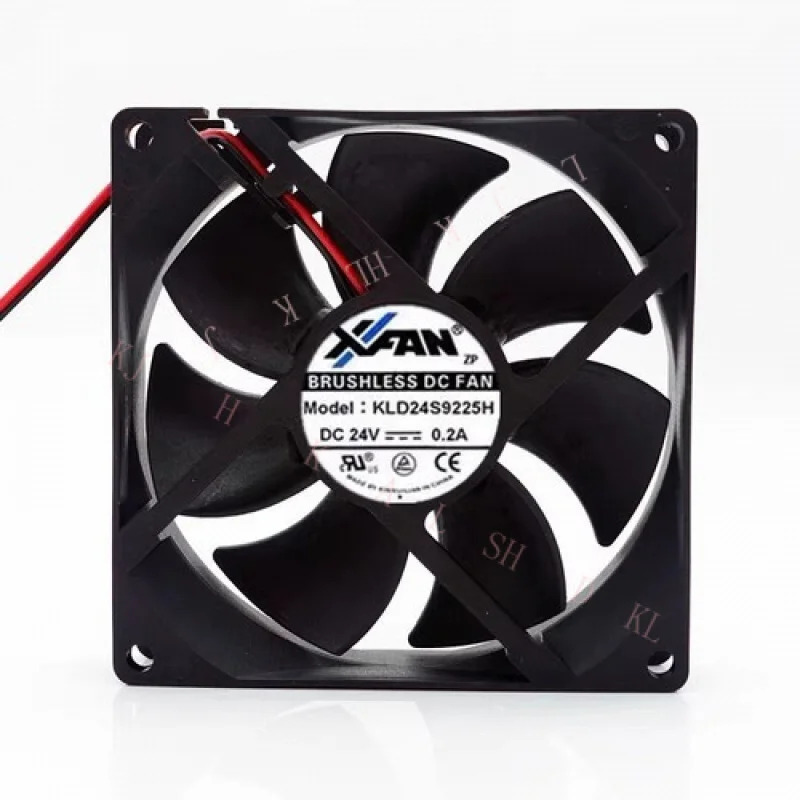 N FOR XFAN KLD24S9225H 9025 DC24V 0.2A 9CM 2선 듀얼 볼 인버터 냉각팬