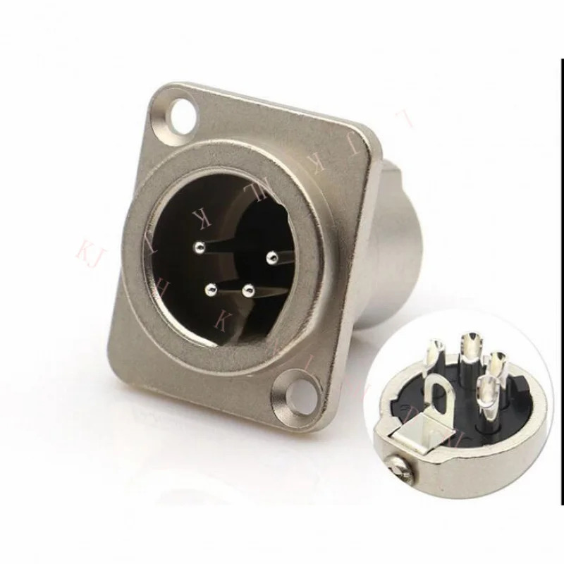 Amphenol AC4MDZ 4핀 XLR 인터페이스NN 고전도성 은도금 소켓
