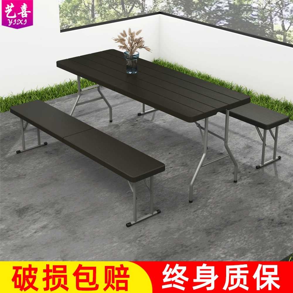 접이식 야외 테이블 의자 벤치 용 원목 세트 정원 탁자 - 상세 이미지 3