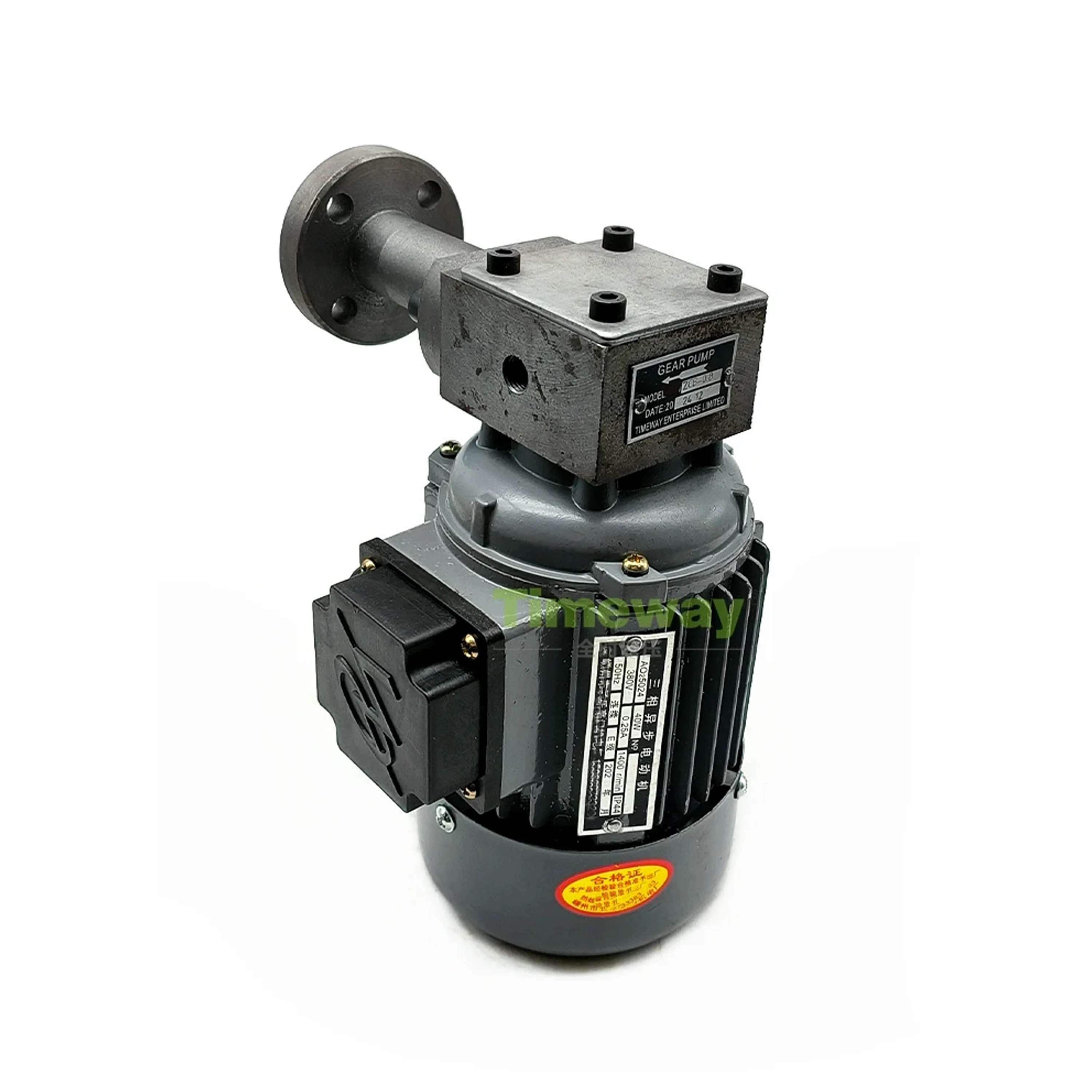 모터가 장착된 ZCB Protable 기어 오일 펌프 ZCB-0.8 3 비동기 모터 이송 전원 380V 40W 50HZ