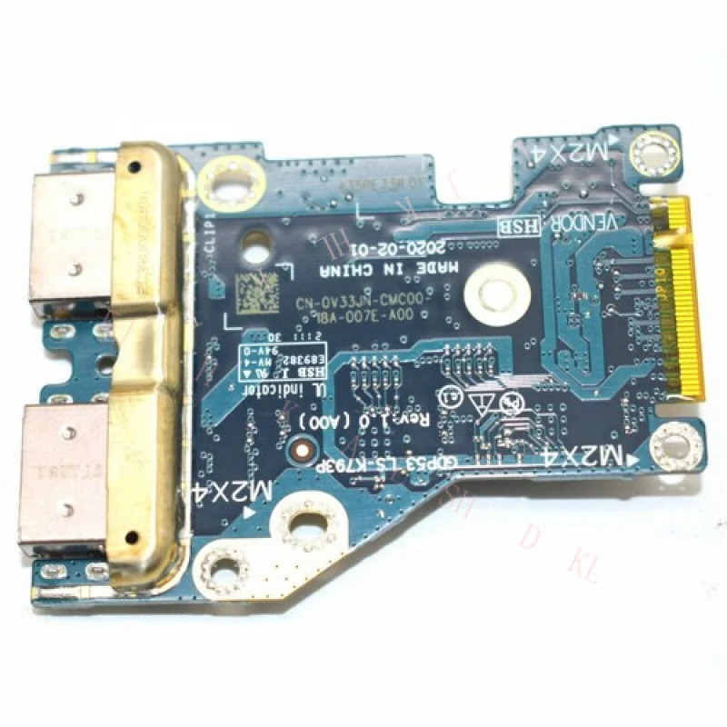 델 에일리언웨어 M15 R5 USB I/O 보드 GDP53 LS-K793P V33JN 0V33JN새