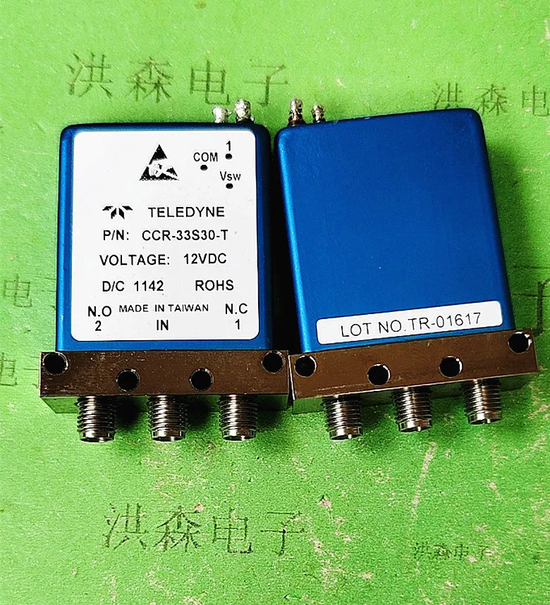 SPDT 래칭 SMA RF 마이크로파 동축 스위치 CCR-33S30-T 12V 18GHz