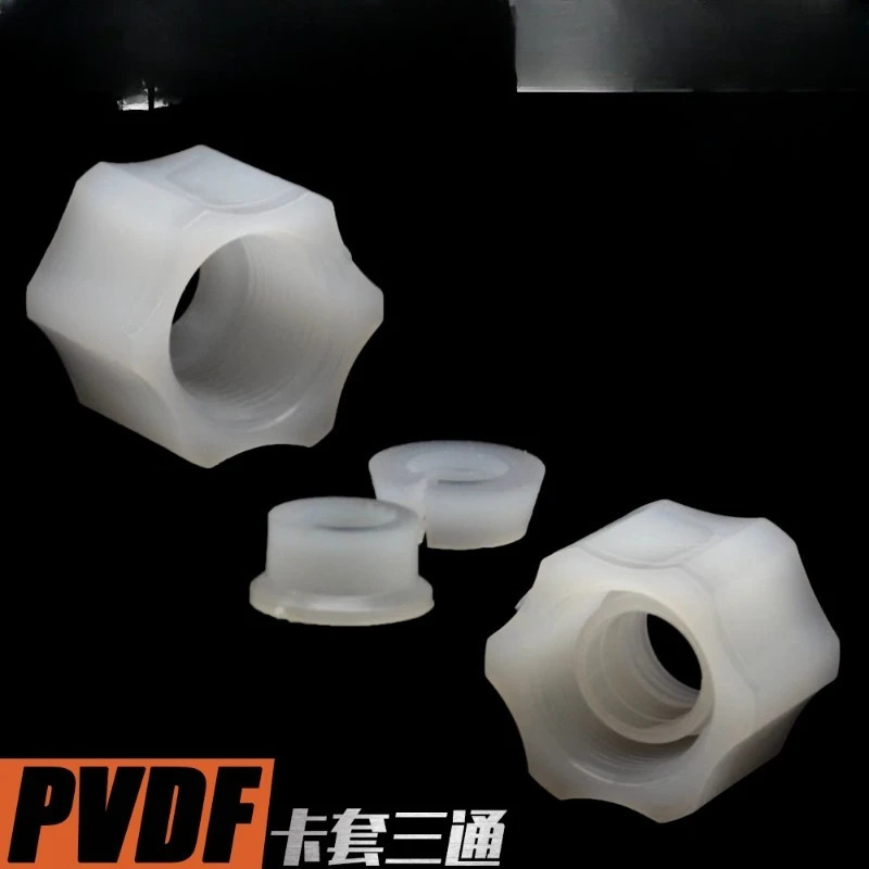PVDF 퀵 커넥터 3방향 카드 슬리브 호스 에어 튜브 PP
