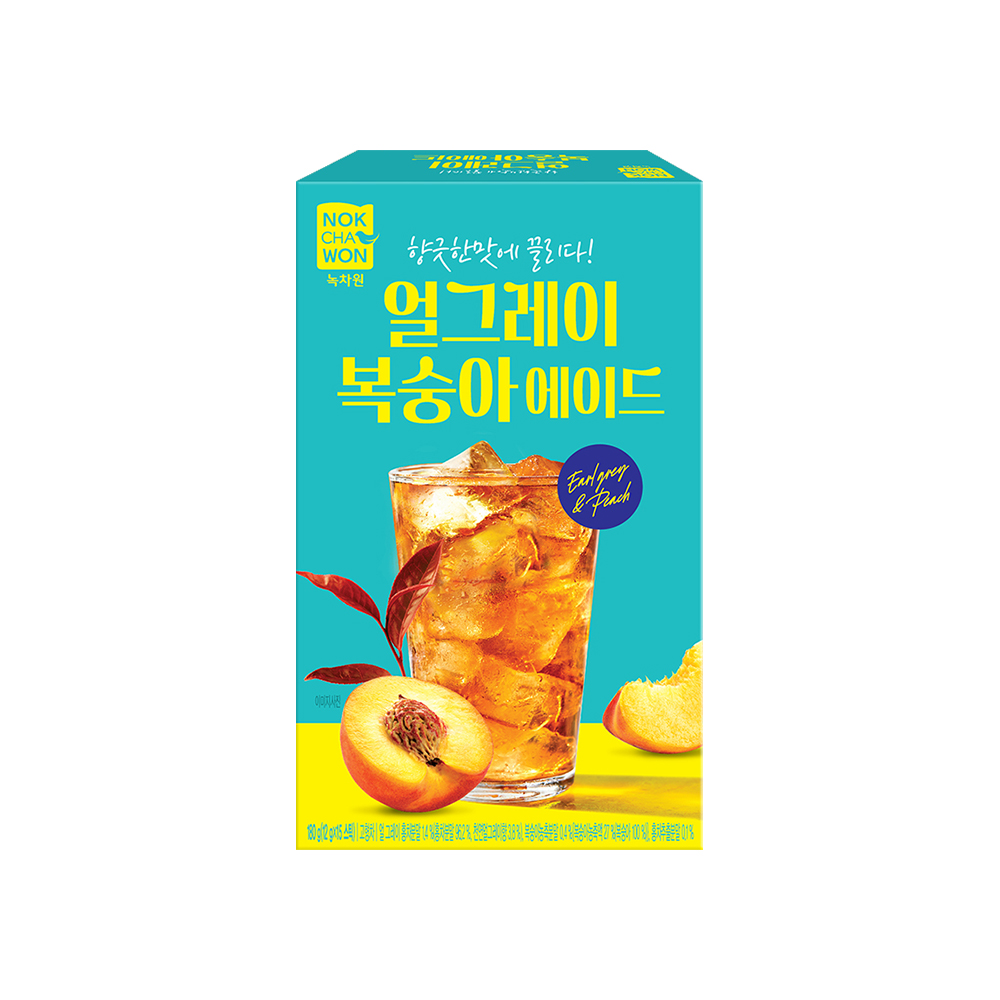 녹차원 얼그레이 복숭아에이드 15스틱 - 상품 이미지