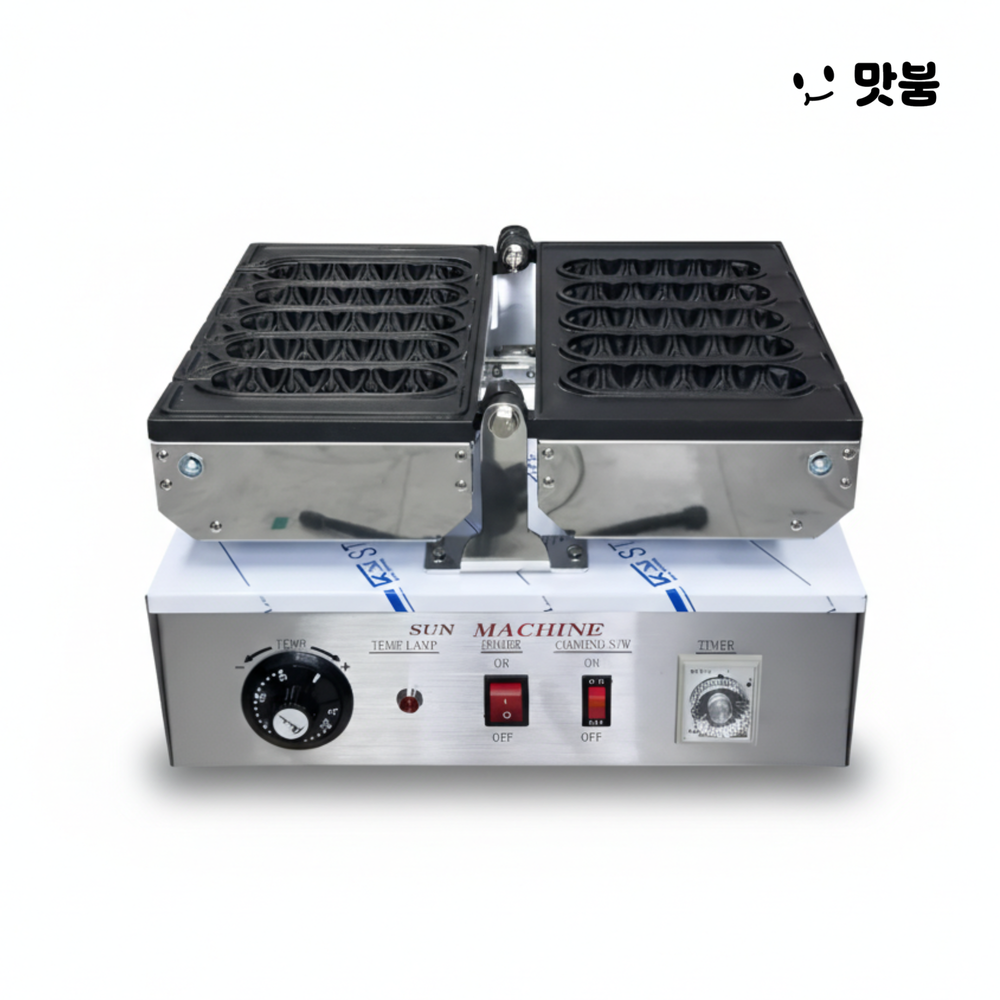 태양산업 와플버그기계 5구 회전형 전기식 국내제조 조리기 / BWR-385S - 상품 이미지