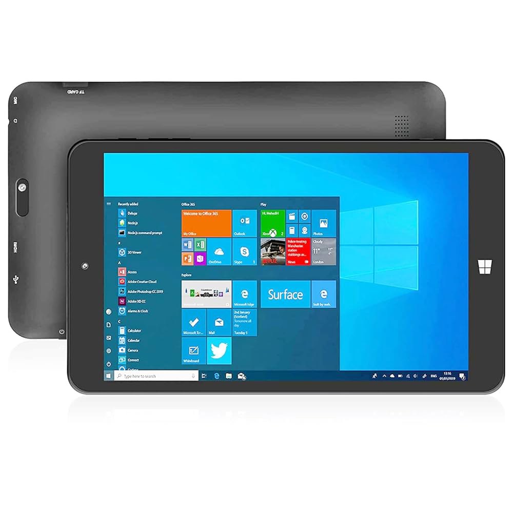 SZTPSLS 윈도우 10 프로 태블릿 8인치 쿼드 CPU 코어 스토리지 64GB 4+64GB - 상품 이미지