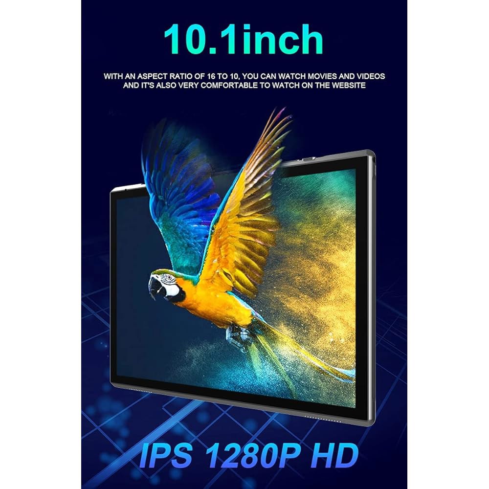 PC, 10.1인치 안드로이드 태블릿 DDR4 1TB 확장 카메라 강력한 BT 듀얼 2MP+8MP WiFi-6 배터리 ROM 지원 8GB 성능 5G 32GB (그레이) 10인치 - 상세 이미지 2