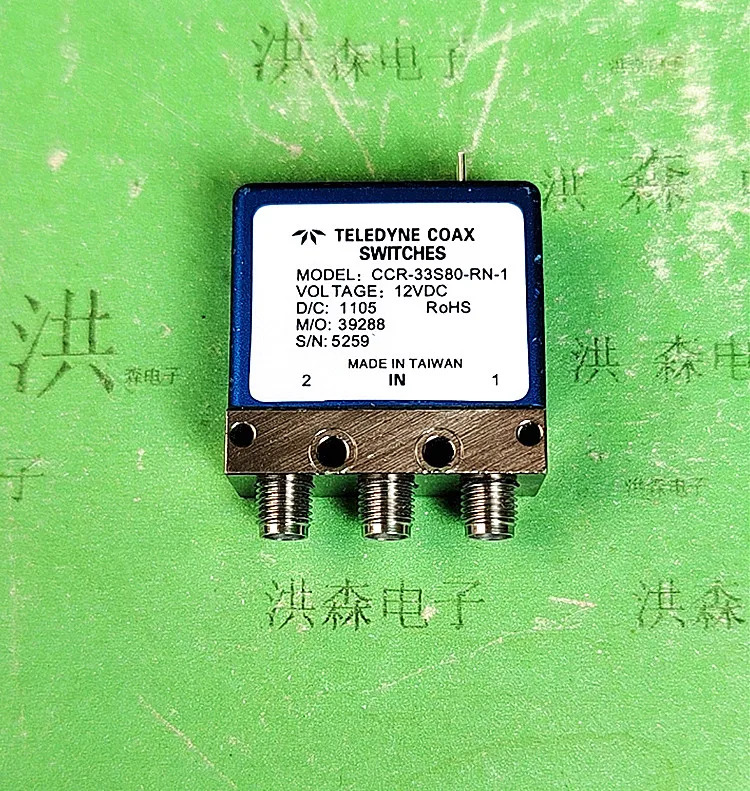 TELEDYNE CCR-33S80-RN-1 SPDT SMA RF 마이크로파 동축 스위치 12V 18GHz