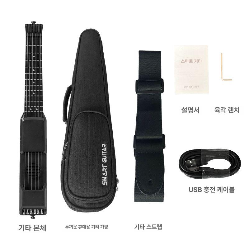 입문용 스마트 기타 전자 어쿠스틱 초보자 사일런트 악기 무소음 포크 카본 연습용 - 상세 이미지 5