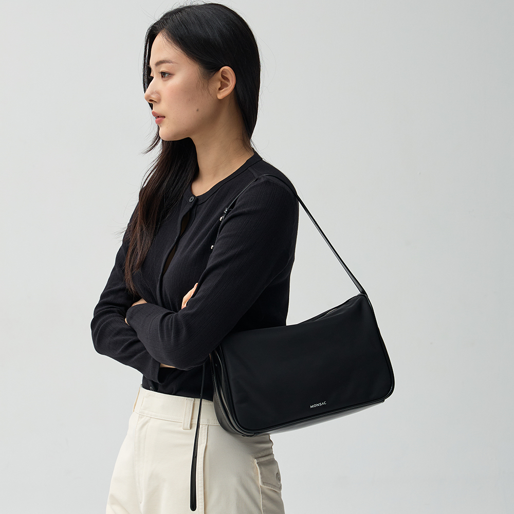 몽삭 클로이 숄더백 라지 블랙 AP15-2505-BN - 상세 이미지 2