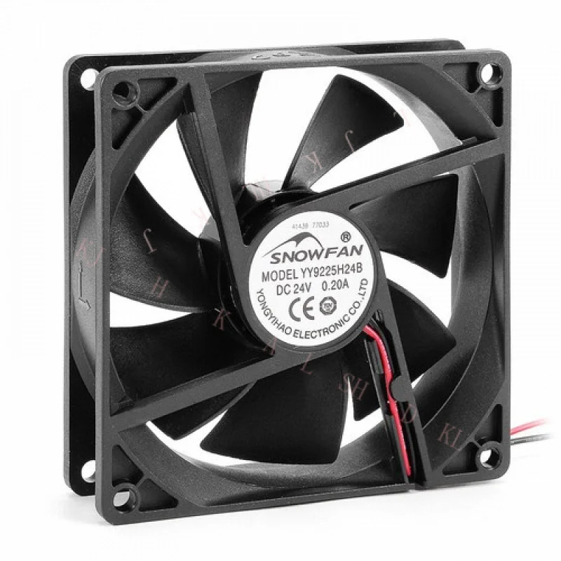 N for 92x92x25mm YY9225H24B 24V DC 냉각팬 듀얼 볼 베어링 9225