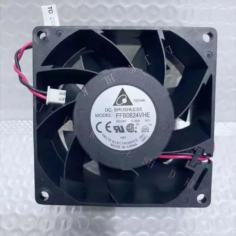 N FOR Delta FFB0824VHE 8038 DC24V 0.36A 8CM 2핀 듀얼 볼 인버터 냉각팬