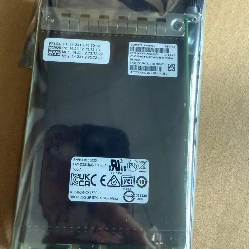 브로드컴 BCM57414 OCP3.0 BCM957414N4140C 듀얼 포트 25G 광섬유 네트워크 인터페이스 카드부품