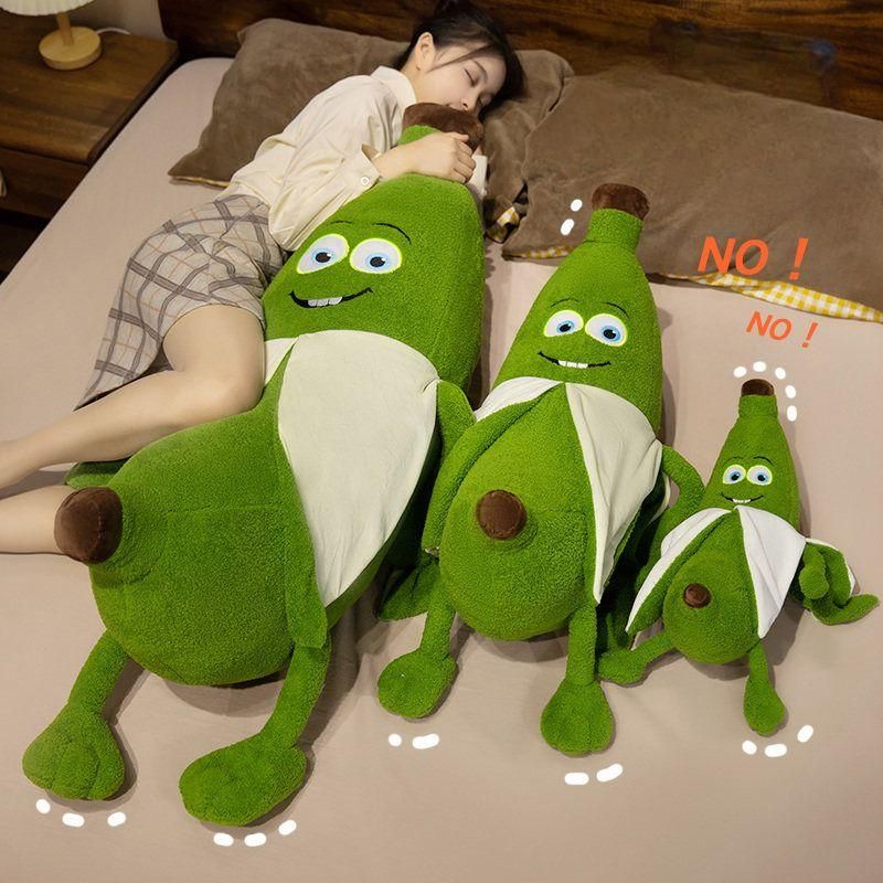 초록색 바나나 인형 귀여운 특이한 선물 쿠션 애착 소품 - 상세 이미지 3