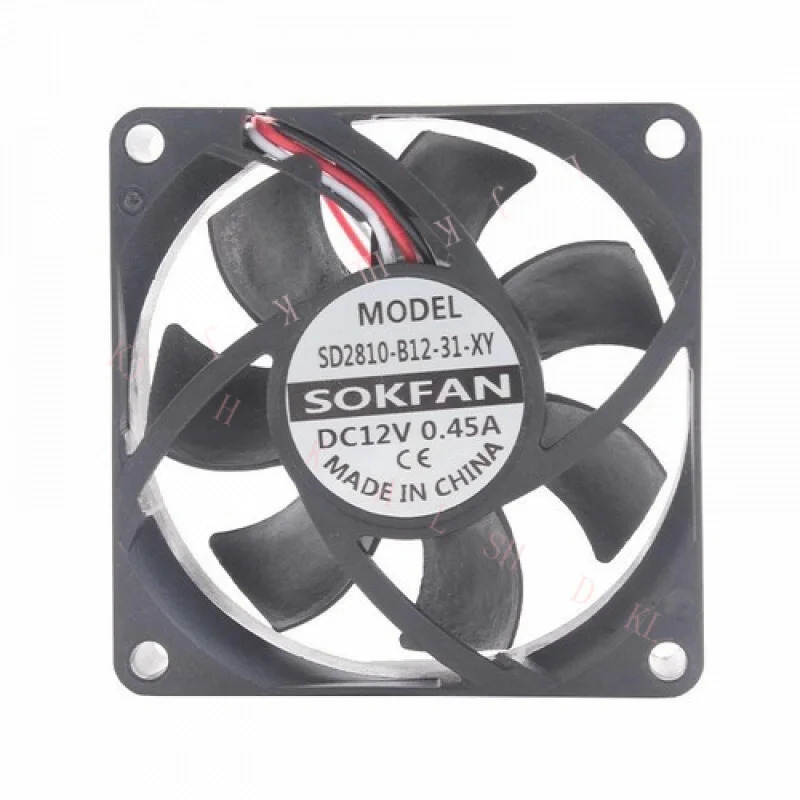 N FOR SOKFAN SD2810-B12-31-XY 7025 12V 0.45A 축류형 고풍량 냉각팬