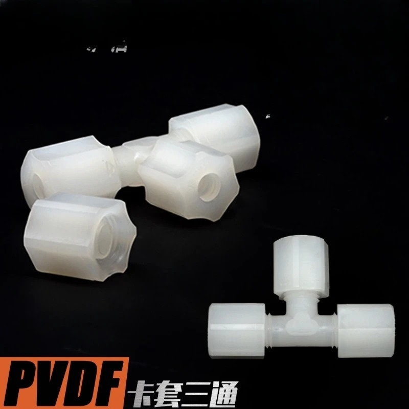 PVDF 퀵 커넥터 3방향 카드 슬리브 호스 에어 튜브 PP
