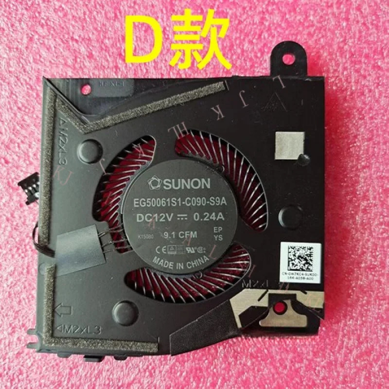 N 9DNWT X63JW W7KC4 J01R0 CPU GPU 팬 DC12V 델 에일리언웨어 X17 R1 R2용