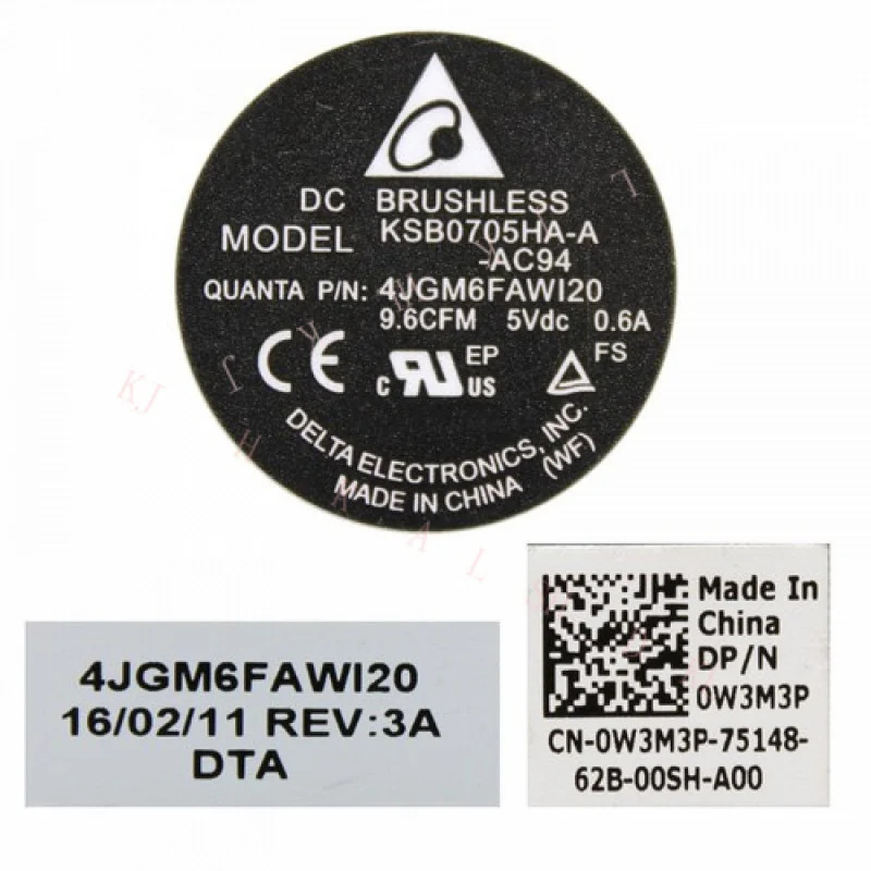 N 델 XPS 15 L501X L502X 노트북 CPU 냉각팬 DFS601305FQ0T 0W3P XC