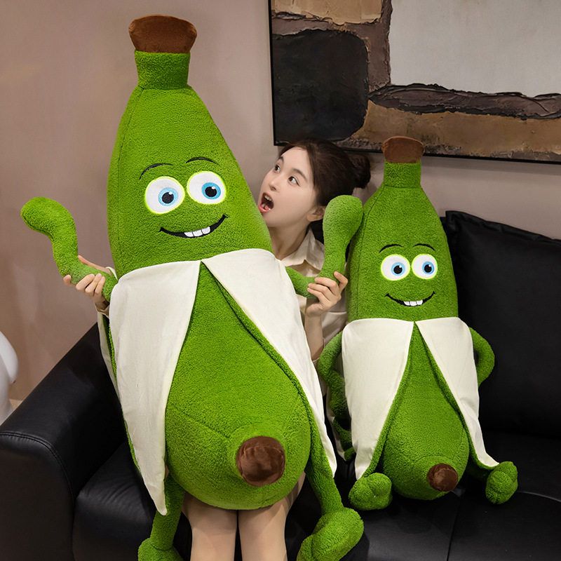 초록색 바나나 인형 귀여운 특이한 선물 쿠션 애착 소품 - 상세 이미지 2