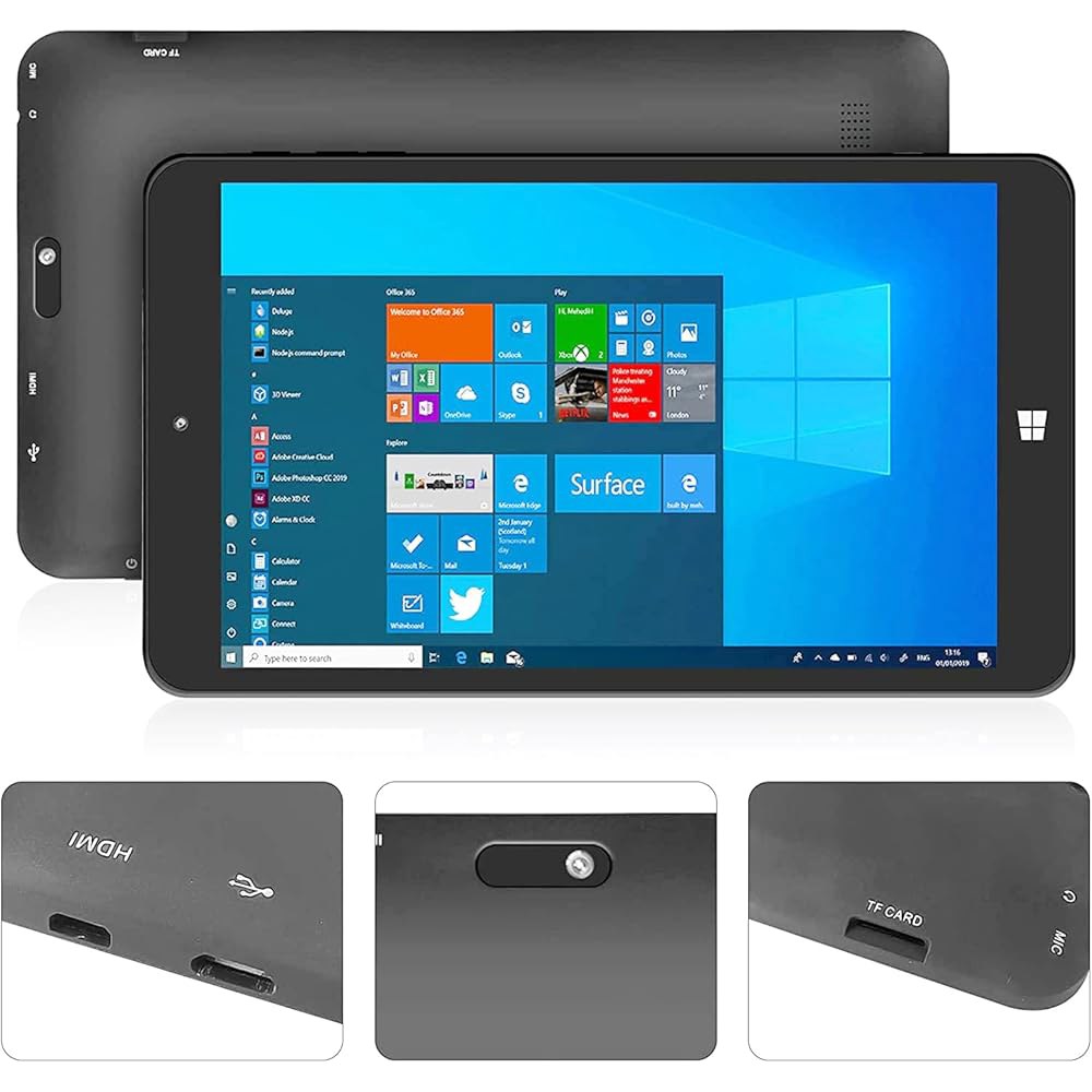 KBJPADS 4GB RAM 64GB ROM 탐색, 태블릿 컴퓨터, 연구, 소형 8인치 업무용 윈도우 W801 - 상세 이미지 2