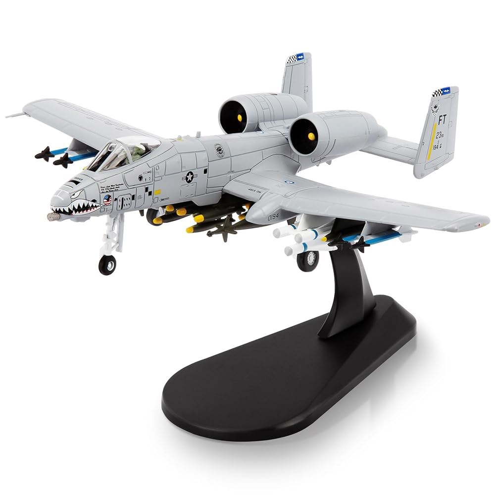 HANGHANG 1/100 A-10 썬더볼트 II 디스플레이용 금속 컬렉션 버전) 공격 비행기 Warthog 군사 다이캐스트 모델 비행기(페인트 및 전투기 Gray - 상품 이미지