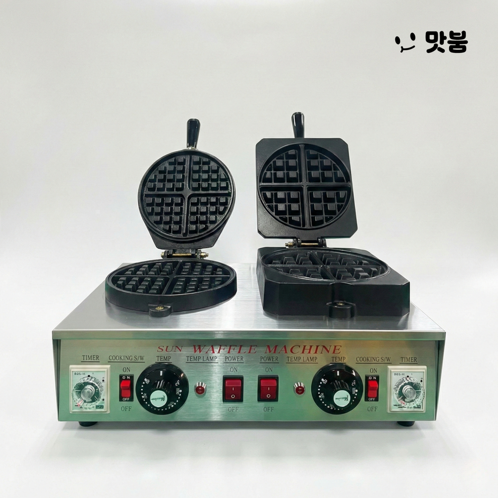 태양산업 콤보 타원벨 + 벨기에와플기계 전기식 국내제조 조리기 / WMM-450T - 상품 이미지