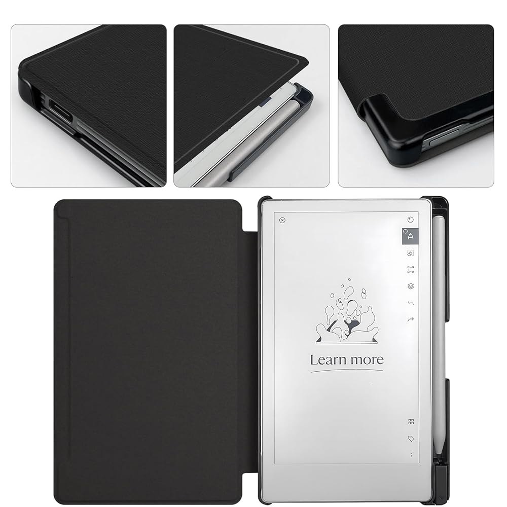 Aippdo Remarkable Paper Pro Move 포함 자동 하드 내장 18.5cm(7.3인치) 2025용 펜 슬립/웨이크 쉘 폴리오 북 기능 커버, 케이스, 있는 홀더가 - 상세 이미지 2
