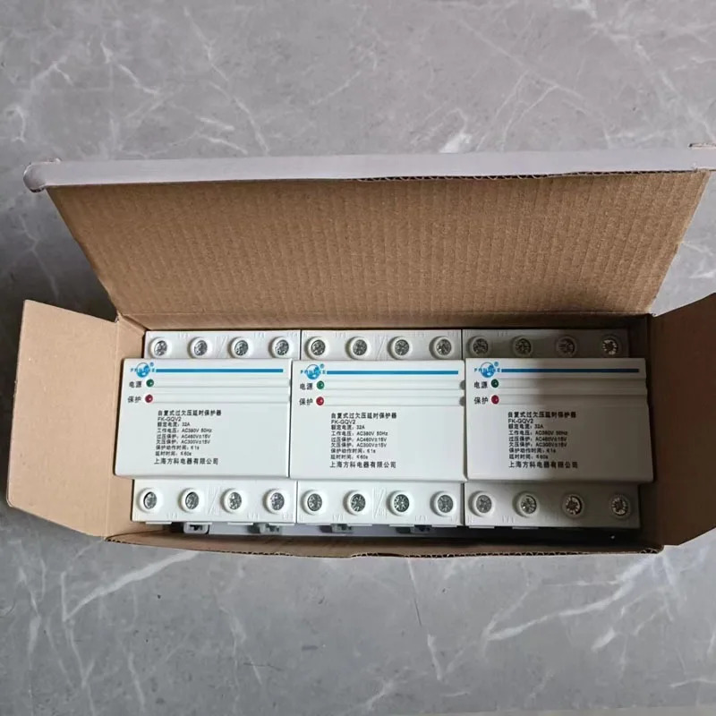 Fangke F-K-GQV2 자체 재설정 과전압 저전압 지연 보호기 4P 40A63A80A100A 3상 380