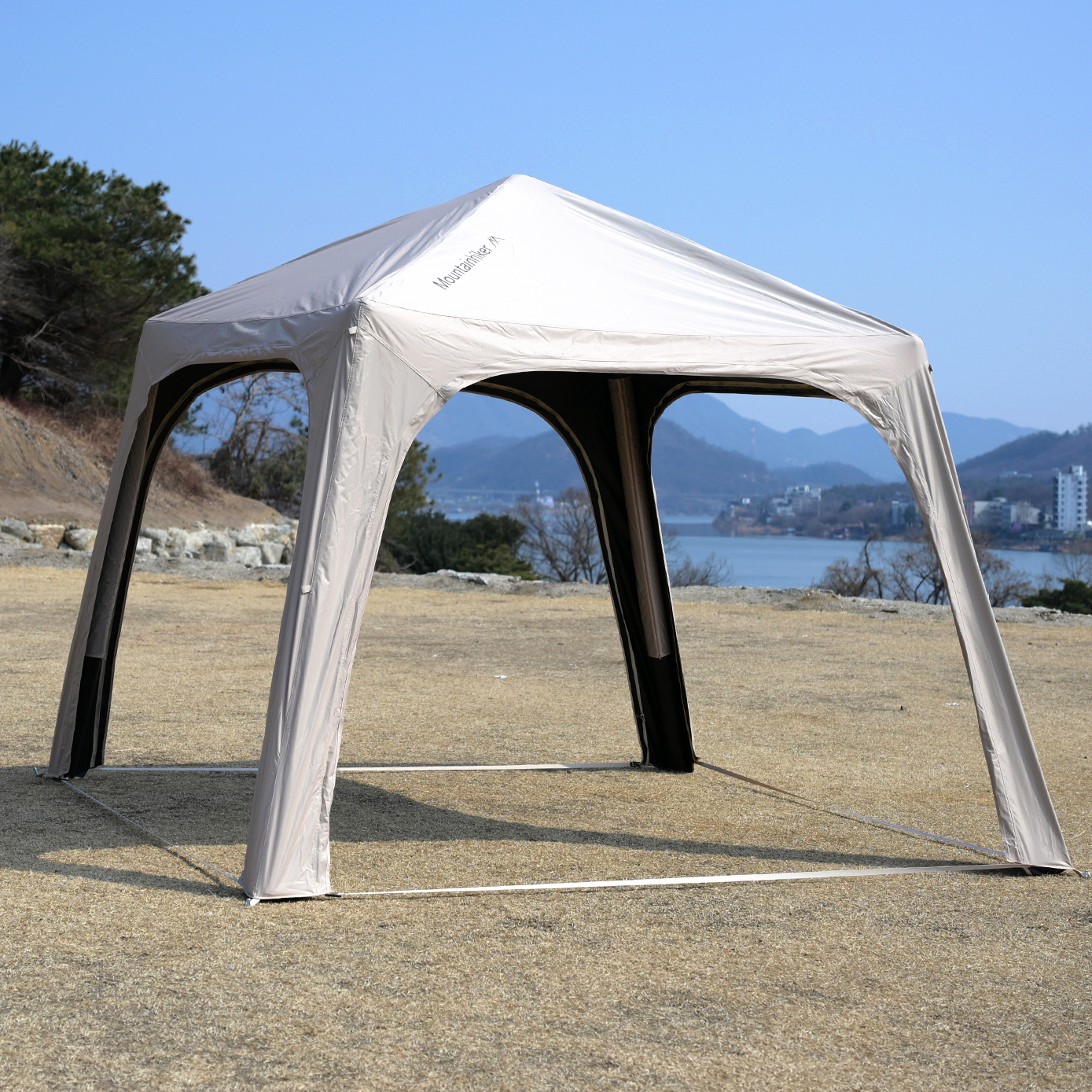 마운틴하이커 에어 타프 돔 쉘터 캠핑 경량 블랙코팅