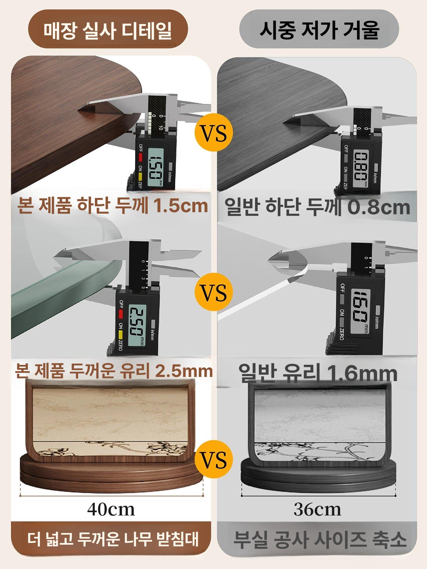 원목 전신거울 수납형 옷걸이 이동식 스탠드 거치대 빈티지 월넛 미디엄 40x170 - 상세 이미지 2